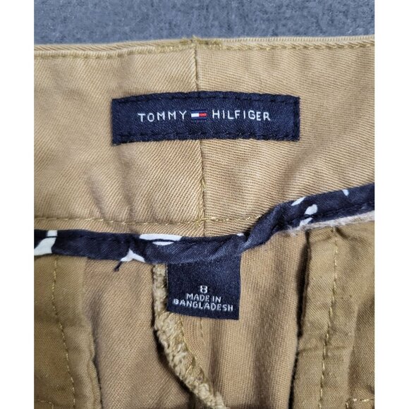 Tommy Hilfiger Womens SZ 8 Cropped Capri Tan Khaki Pants y2K preppy - Picture 7 of 10